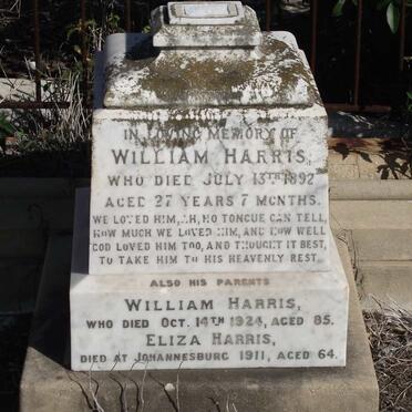 HARRIS William -1892 :: HARRIS William -1924 :: HARRIS Eliza -1911