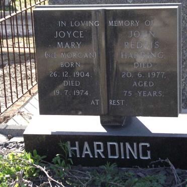 HARDING John Redvis -1977 &amp; Joyce Mary MORGAN 1904-1974 