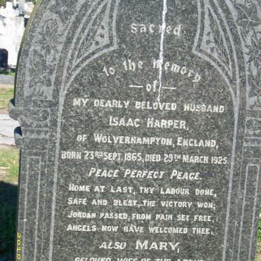 HARPER Isaac 1865-1925 &amp;  Mary 1865-1930
