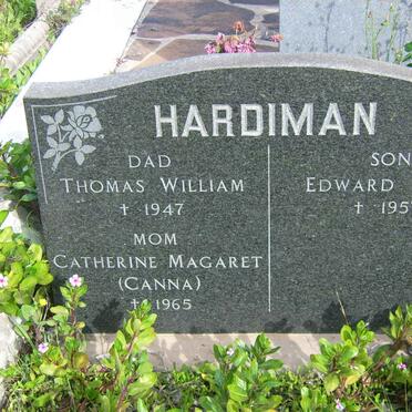 HARDIMAN Thomas William -1947 &amp; Catherine Margaret CANNA -1965 :: HARDIMAN Edward James -1957