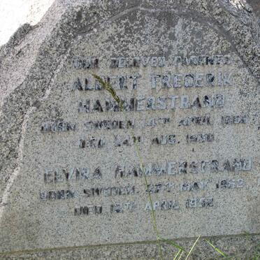 HAMMERSTRAND Albert Frederik 1868-1930 &amp; Elvira 1862-1952