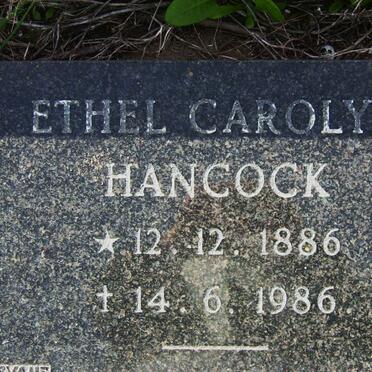 HANCOCK Ethel Carolyn 1886-1986