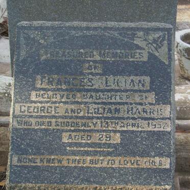 HARRIS Francis Lilian -1957