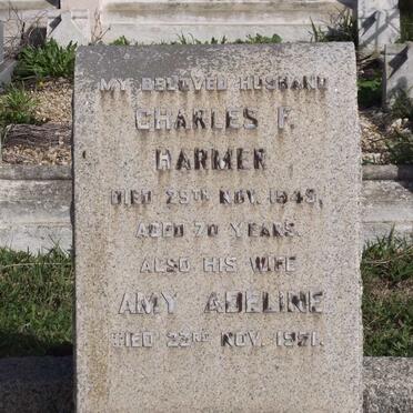 HARMER Charles F. -1945 &amp; Amy Adeline -1951