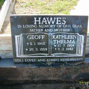 HAWES Geoff 1905-1958 &amp; Kathleen Thelma 1904-1982