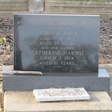 HARMSE John -1952 &amp; Catherine -1974