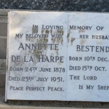 HARPE Bestendig 1877-1958 &amp; Annette 1878-1951