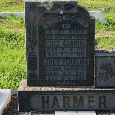 HARMER Eric Gabriel 1913-1961 :: FERREIRA Joey formerly HARMER 1914-1982