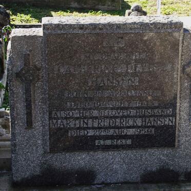 HANSEN Martin Frederick -1959 &amp; Catherine Devine 1880-1943