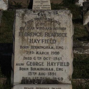 HAYFIELD George 1891-1949 &amp; Florence Beatrice 1900-1941