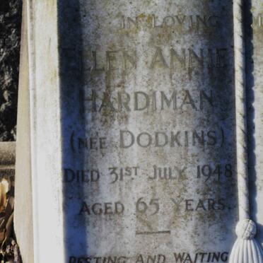 HARDIMAN Ellen Annie nee DODKINS -1948