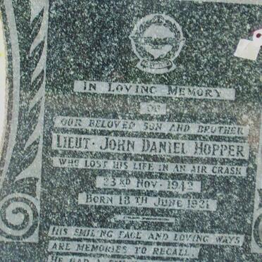 HOPPER John Daniel 1921-1942