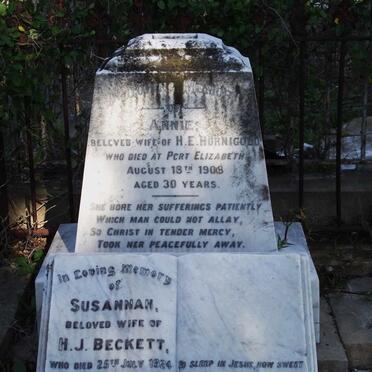 HORNIGOLD Annie -1908 :: BECKETT Susannah -1924