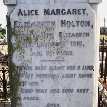 HOLTON Alice Margaret Elizabeth -1910