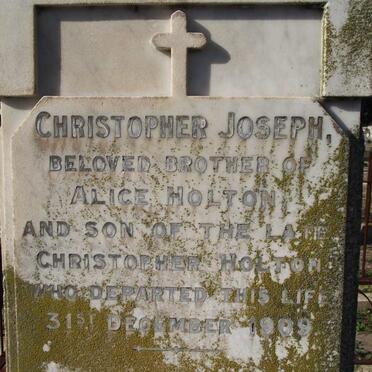 HOLTON Christopher Joseph -1909