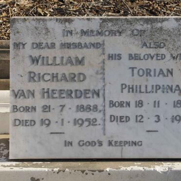 HEERDEN William Richard, van 1888-1952 &amp; Torian Phillipina 1887-1964
