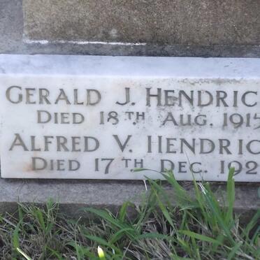 HENDRICKS Gerald J. -1915 :: HENDRICKS Alfred V. -1929
