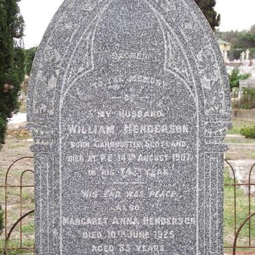 HENDERSON William -1907 &amp; Margaret Anna -1925
