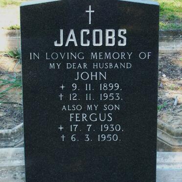 JACOBS John 1899-1953 :: JACOBS Fergus 1930-1950