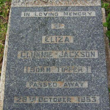 JACKSON Eliza, Clunnie nee TIPPER  -1953