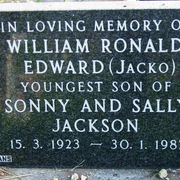 JACKSON William Ronald Edward 1923-1982