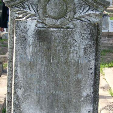 JOHNSON Harold Benjamin -1938