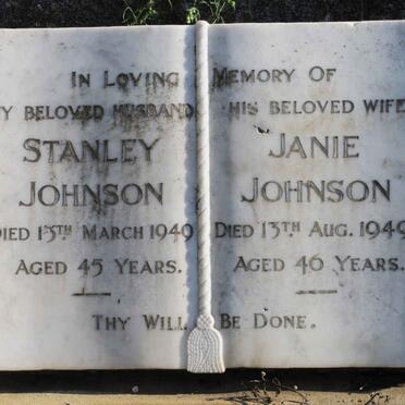 JOHNSON Stanley -1949 &amp; Janie -1949