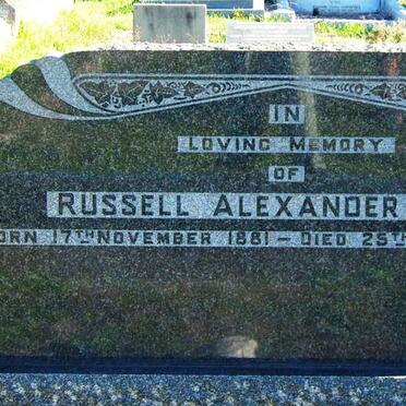 JONES Russel Alexander 1881-1852