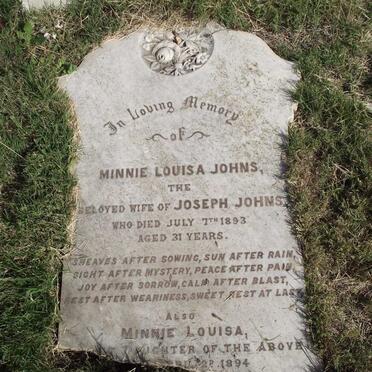 JOHNS Minnie Louisa -1893 ::  JOHNS Minnie -1894