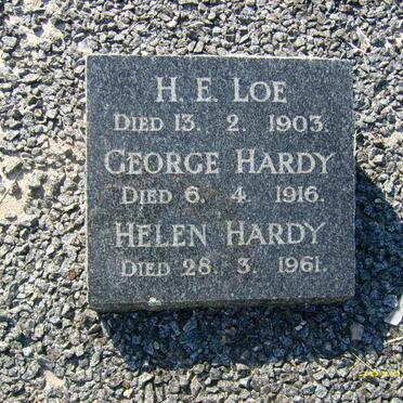 LOE H.E.-1903 :: HARDY George -1916 :: HARDY Helen -1961