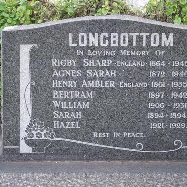 LONGBOTTOM Rigby Sharp 1864-1945 :: LONGBOTTOM Agnes Sarah 1872-1940