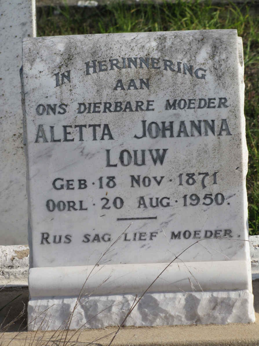 LOUW Aletta Johanna 1871-1950