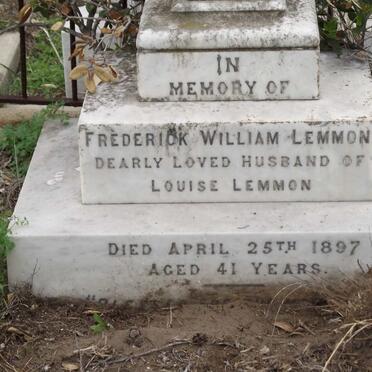 LEMMON Frederick William -1897