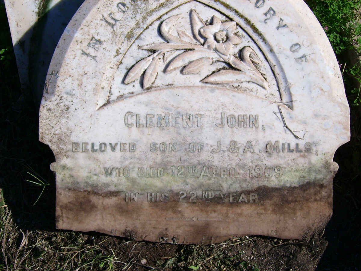 MILLS Clement John -1909