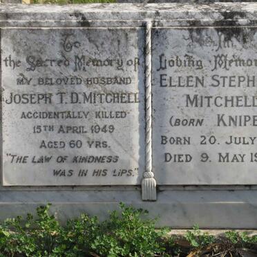 MITCHELL Joseph T.D. -1949 &amp; Ellen Stephaney KNIPE 1900-1985