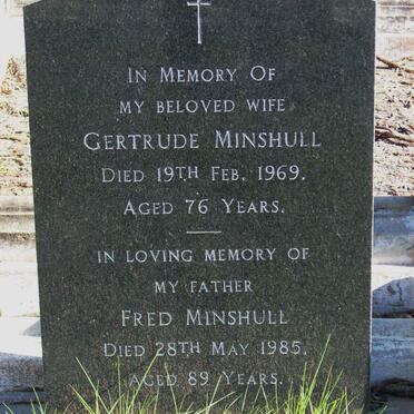 MINSHULL Fred -1985 &amp; Gertrude -1969