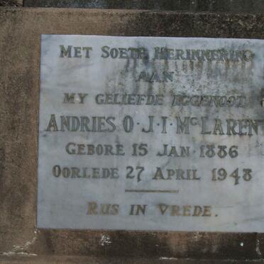 McLAREN Andries O.J.I 1886-1948