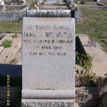 MCGREGOR Alex F. 1897-1945