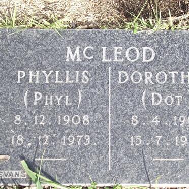McLEOD Phyllis 1908-1979 :: McLEOD Dorothea 1903-1988