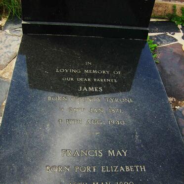 McWILLIAMS James 1871-1940 &amp; Francis May 1890-1972