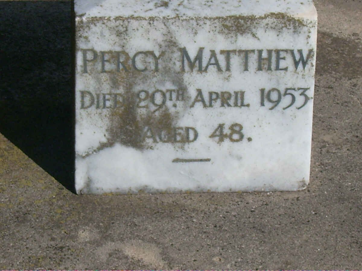 MATTHEW Percy  -1953