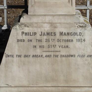 MANGOLD Philip James -1924