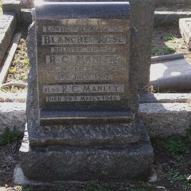 MANLEY R.C. -1946 &amp;  Blanche Rose -1927 