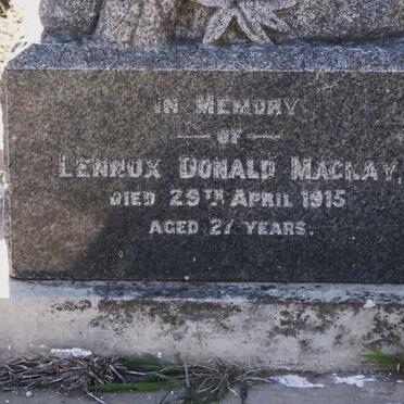MACKAY Lennox Donald -1915