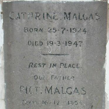 MALGAS Piet -1958 :: MALGAS Catherine 1924-1947
