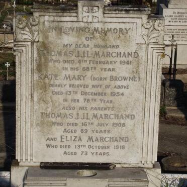 MARCHAND Thomas J.J.L. -1908 &amp; Eliza -1918 :: MARCHAND Thomas J.J.L. -1941 &amp; Kate M. BROWN -1954