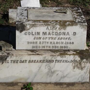 MACDONALD Colin 1888-1890