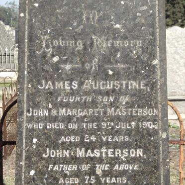 MASTERSON John :: MASTERSON James Augustine -1903