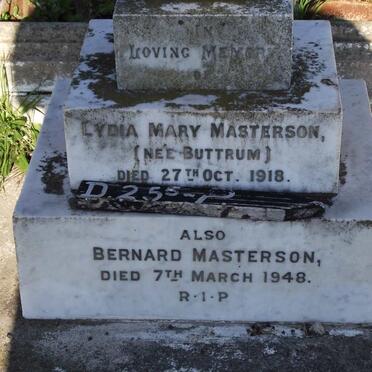MASTERSON  Lydia Mary nee BUTTRUM -1918 :: MASTERSON Bernard -1948