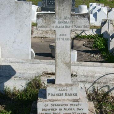 MACKENZIE Archibald -1902 :: BANKS Francis -1906